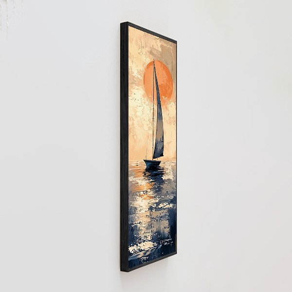 Sunset Sailboat Vertical Wall Art Frame - Image 2