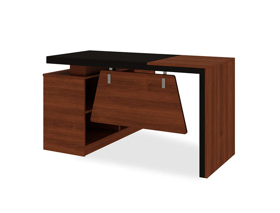 Omega Jr. Desk With Side Rack (Right)